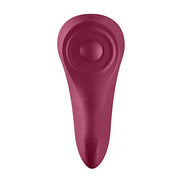 Satisfyer Sexy Secret in deep burgundy, featuring a smooth, contoured design with a circular button on top.