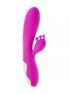 Share Satisfaction Marley is a bright pink vibrator with a curved shaft and three stimulating nubs on the side.