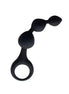 Share Satisfaction 3 bead plug in black silicone with three graduated beads and a circular handle for easy grip.