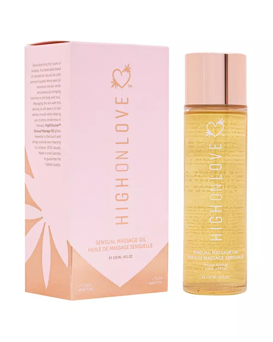 High On Love Massage Oil Lychee Martini 120ml
