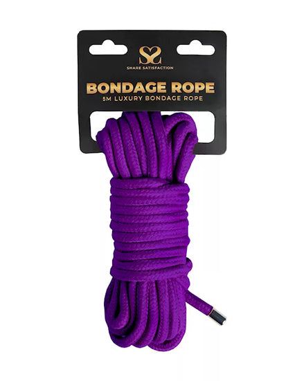 Share Satisfaction 5 Metre Luxury Bondage Rope With Metal Head