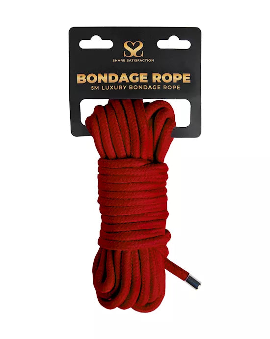 Share Satisfaction 5 Metre Luxury Bondage Rope With Metal Head