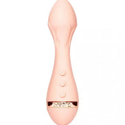 Vush Rose 2 bullet vibrator in soft pink with three control buttons and a gold accent band.