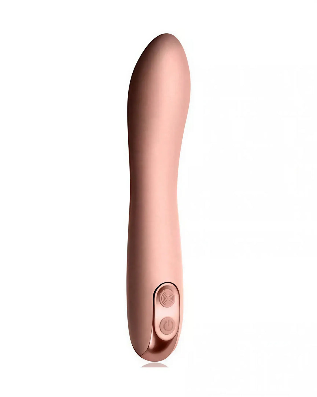 Rocks Off Giamo vibrator in soft pink, featuring a smooth design and two control buttons on the side.