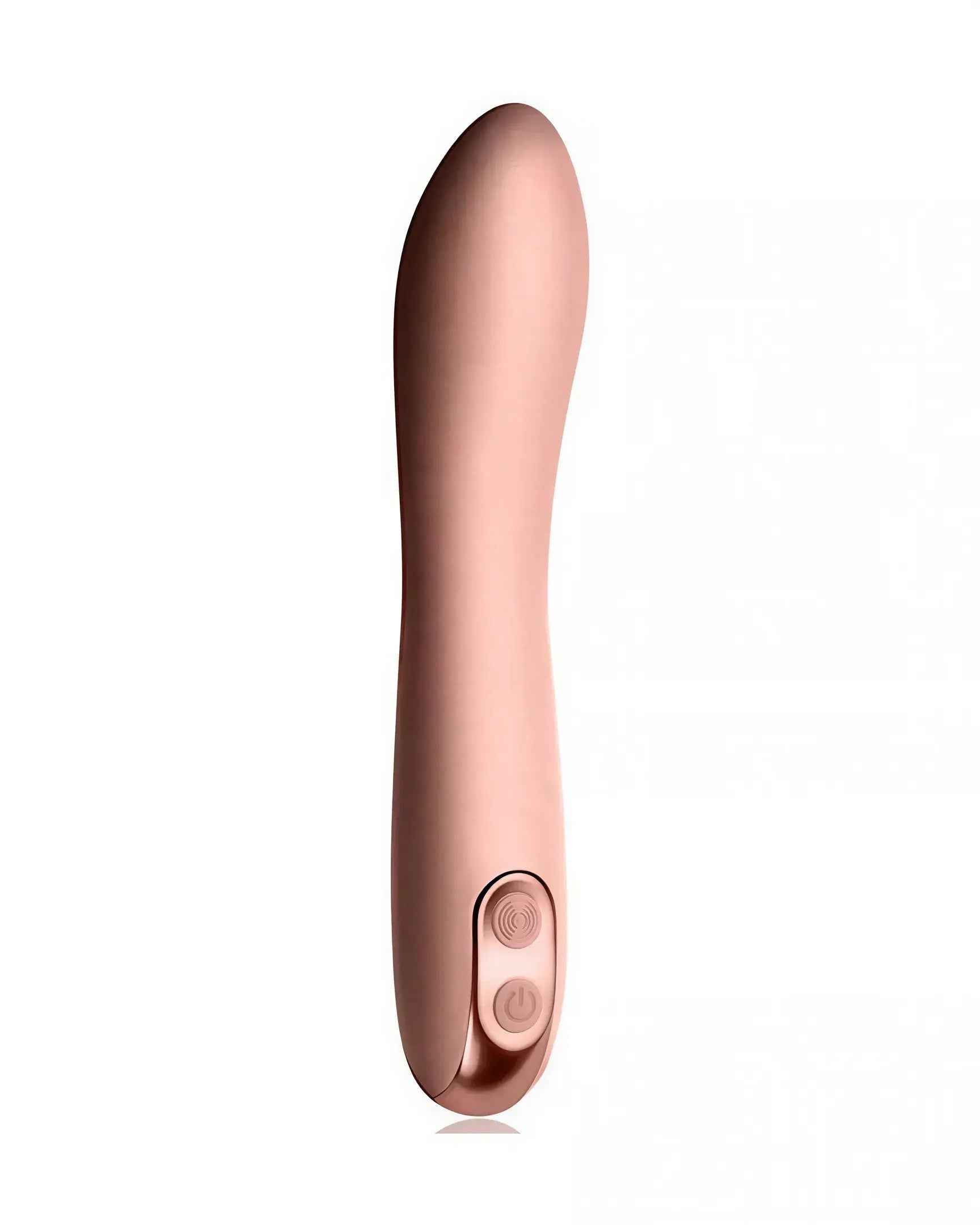 Rocks Off Giamo vibrator in soft pink, featuring a smooth design and two control buttons on the side.