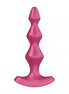 Satisfyer Lollipop Plug Vibrator in bright pink, featuring a tapered design with three distinct curves and a flared base.
