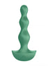 Satisfyer Lollipop Plug Vibrator 2 in green, featuring a curved design with three distinct waves and a rounded base.