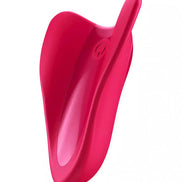 Satisfyer High Fly in bright pink, featuring a sleek, curved design with a smooth surface.