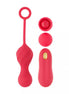 Share Satisfaction Eyden remote-controlled Kegel trainer in pink, featuring a circular cord and two detachable spheres.