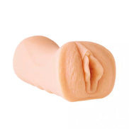 Nood masturbator vagina, 14.5 cm long, realistic design in soft flesh color with detailed texture.