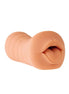 Nood masturbator in pink, 14.5 cm long, featuring a textured design and realistic oral opening.