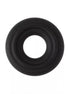 Black silicone cock ring with a smooth, textured surface and a central opening.