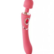 Sana luxury wand in pink with a rounded head and decorative gem detail on the handle.