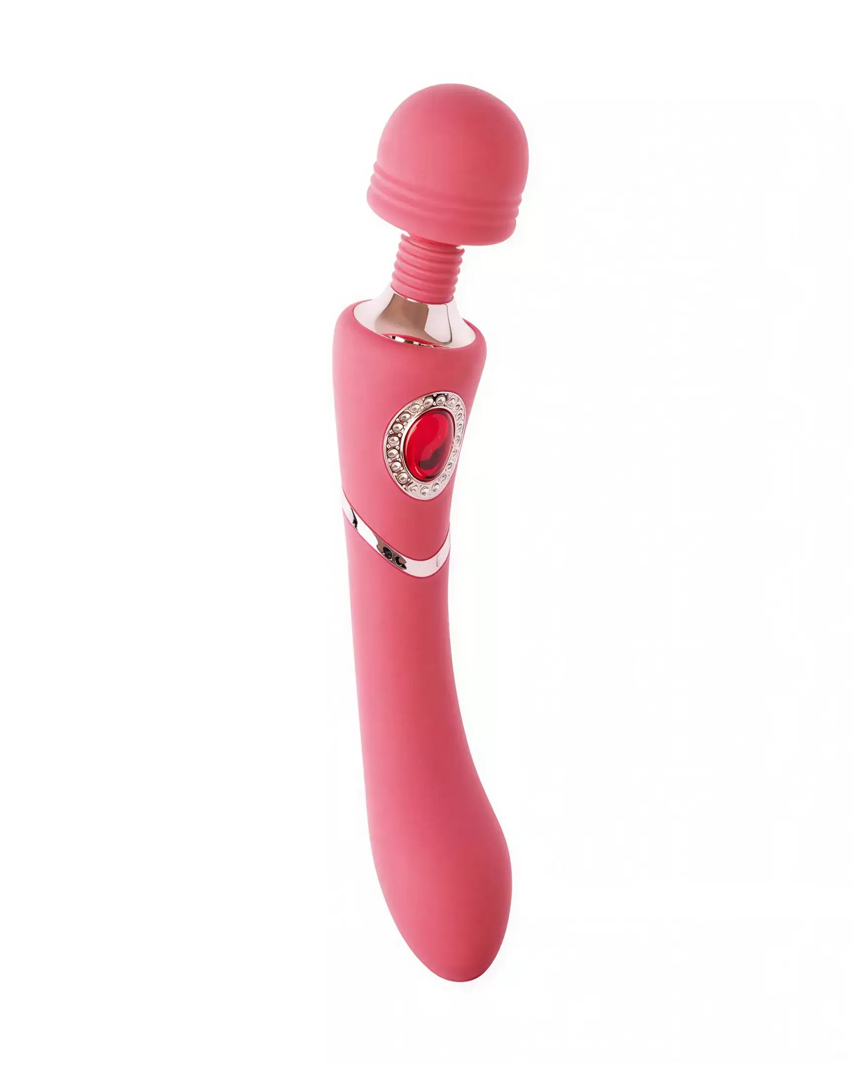 Sana luxury wand in pink with a rounded head and decorative gem detail on the handle.