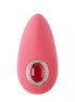 Sana Luxury Lay-On in pink silicone with a red gem and crystal embellishment on the front.