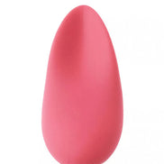 Sana luxury lay-on in a smooth, pink silicone finish, featuring a teardrop shape for ergonomic use.