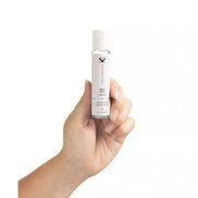 Share Satisfaction water-based lubricant in a 30ml bottle held in a hand, featuring a white cap and minimalist design.