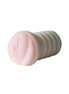Nood masturbator vaginal ecstasy in a pink and white design, featuring a textured exterior and realistic opening.