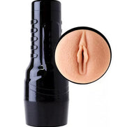 Nood vagina masturbator in black casing with realistic inner texture and detailed opening design.