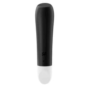 Satisfyer Ultra Power Bullet 2 in black and white, featuring a sleek, ergonomic design with a rounded tip.