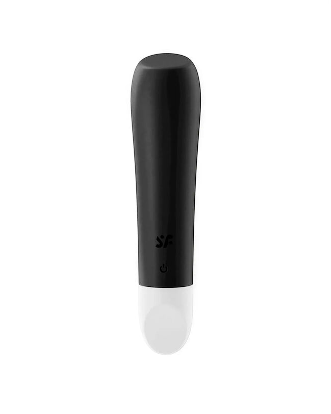Satisfyer Ultra Power Bullet 2 in black and white, featuring a sleek, ergonomic design with a rounded tip.