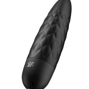 Satisfyer Ultra Power Bullet 5 in black, featuring a textured diamond pattern and a sleek design.