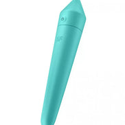 Satisfyer Ultra Power Bullet 8 in teal, featuring a pointed tip and a single control button.