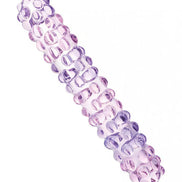Lucent velour beaded glass massager in gradient shades of purple and pink, featuring a textured surface for enhanced grip.