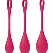 Satisfyer Yoni Power 1 in vibrant pink, featuring a sleek, elongated design with a looped handle for easy use.