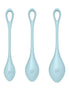 Satisfyer Yoni Power 2 in light blue, featuring three ergonomic shapes for versatile use.