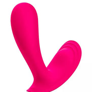 Satisfyer Top Secret in bright pink, featuring a sleek, curved design with a smooth surface and ergonomic shape.