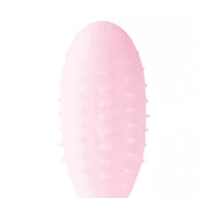 Share Satisfaction reversible waves stroker in soft pink with textured surface for enhanced grip and stimulation.
