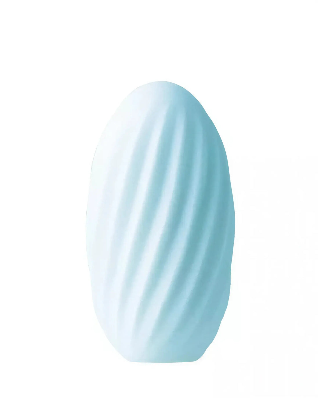 Share Satisfaction reversible waves stroker in light blue, featuring a textured wave design for enhanced grip and stimulat...