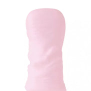 Reversible pocket curves stroker in soft pink silicone with textured surface for enhanced stimulation.