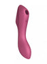 Satisfyer Curvy Trinity 3 in vibrant pink with a sleek, ergonomic design and a rounded tip for targeted stimulation.