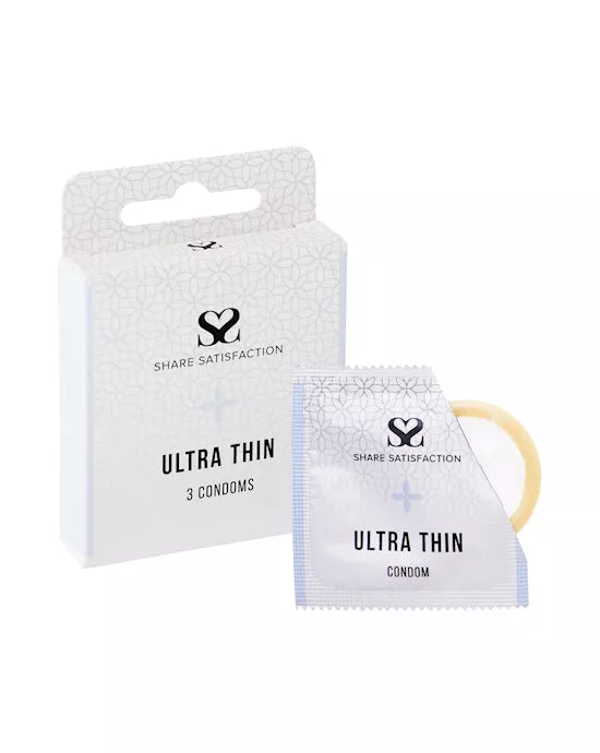 Share Satisfaction Ultra Thin Condoms 3 Pack