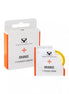 Share Satisfaction orange flavoured condoms, three-pack, featuring a white and orange box with a single condom visible.
