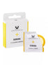 Share Satisfaction banana flavoured condoms in a three-pack, featuring a yellow box and individual wrapper.