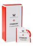 Share Satisfaction strawberry flavoured condoms, 12 pack, featuring a red box and individual wrapper design.
