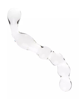 Share Satisfaction Lucent Glass Dildo Clear Double Curved