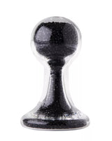 Share Satisfaction Lucent Glass Butt Plug Black