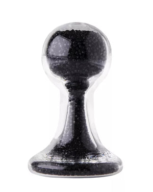 Share Satisfaction Lucent Glass Butt Plug Black