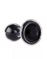 Share Satisfaction Lucent Glass Butt Plug Black