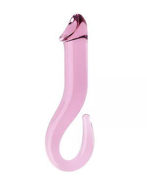 Share Satisfaction Lucent Glass Dildo Pink Tail