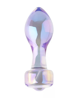Share Satisfaction Lucent Glass Butt Plug Clear Prism