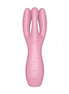 Satisfyer Threesome 3 in pink, featuring a curved design and control buttons on the shaft.
