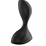 Satisfyer Sweet Seal in black, featuring a sleek, curved design with a smooth surface.