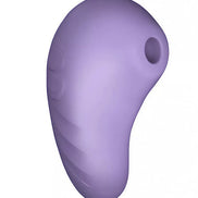 Rocks Off Sugarboo Peek-A-Boo vibrator in soft purple silicone with a curved design and textured surface.