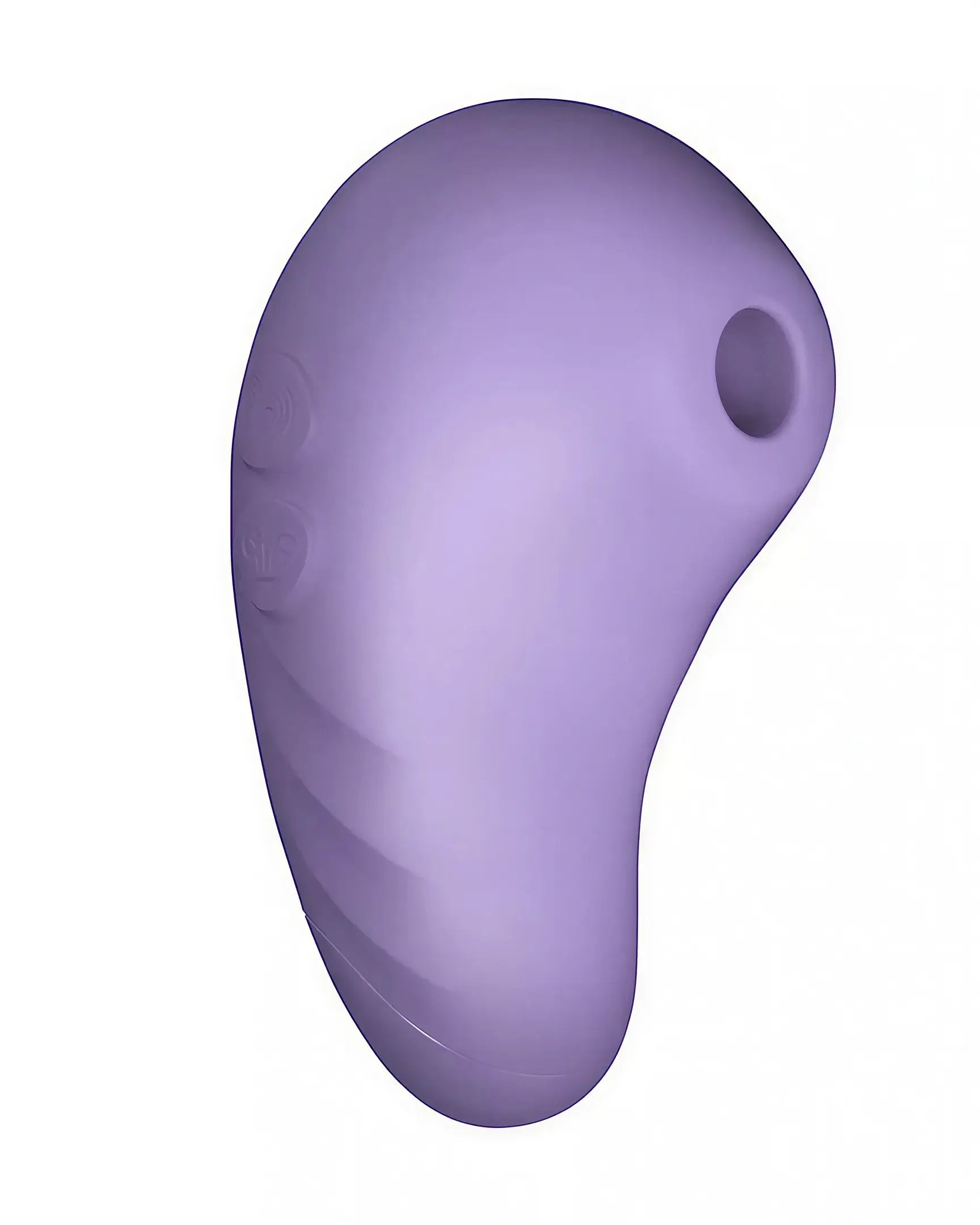 Rocks Off Sugarboo Peek-A-Boo vibrator in soft purple silicone with a curved design and textured surface.