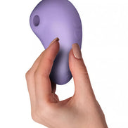 Rocks Off Sugarboo Peek-A-Boo vibrator in purple, held in a hand, featuring a smooth, ergonomic design.